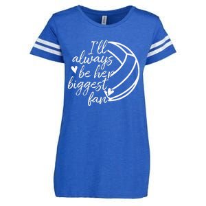 Ill Always Be Her Biggest Fan Volleyball Mom Dad Enza Ladies Jersey Football T-Shirt