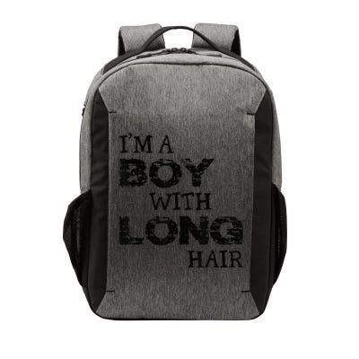 I'm A Boy With Long Hair Funny kid boy Cool Long Hair Vector Backpack