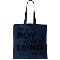 I'm A Boy With Long Hair Funny kid boy Cool Long Hair Tote Bag