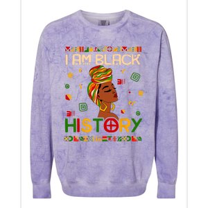 I Am Black History Month African American Colorblast Crewneck Sweatshirt