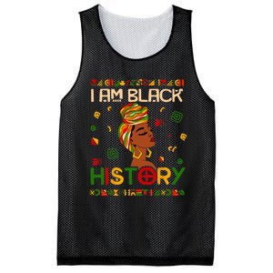 I Am Black History Month African American Mesh Reversible Basketball Jersey Tank