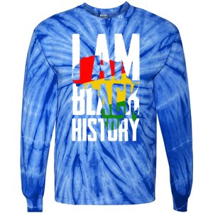 I Am Black History Black History Month Funny Gift Tie-Dye Long Sleeve Shirt