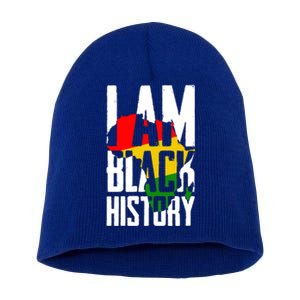 I Am Black History Black History Month Funny Gift Short Acrylic Beanie