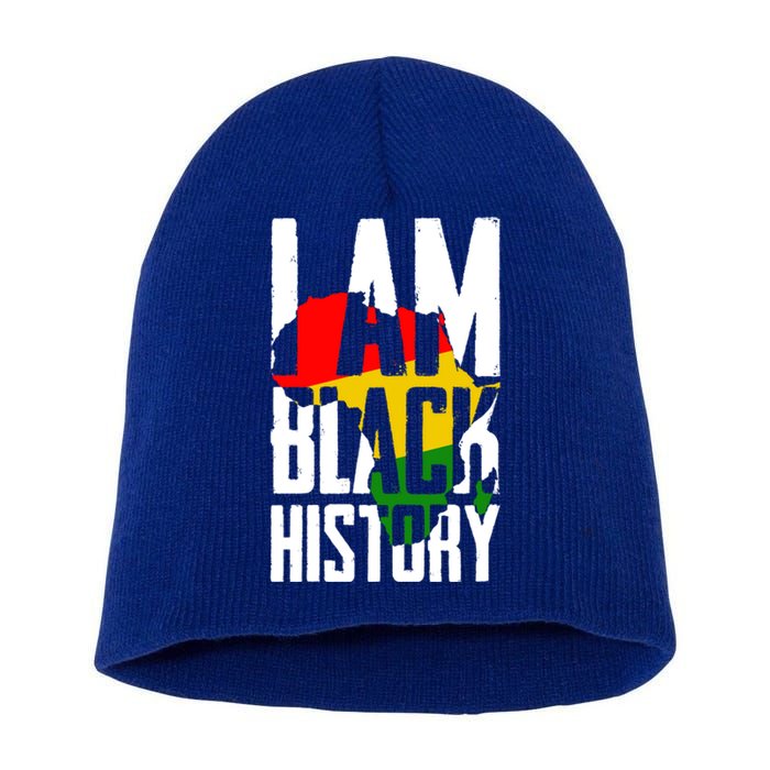 I Am Black History Black History Month Funny Gift Short Acrylic Beanie