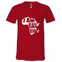 I Am Black History Month African American Pride Celebration V-Neck T-Shirt