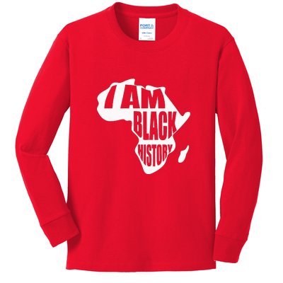 I Am Black History Month African American Pride Celebration Kids Long Sleeve Shirt