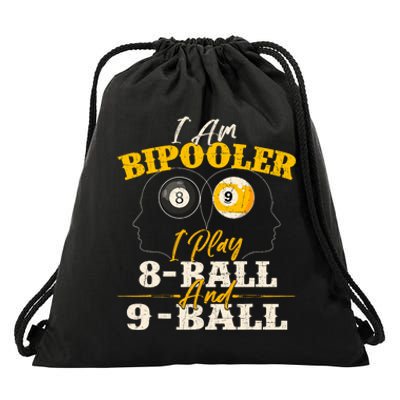 I Am Bipooler Snooker Game Billiards Lover Pool Player Drawstring Bag