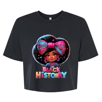 I Am Black History Month Black Melanin Bella+Canvas Jersey Crop Tee