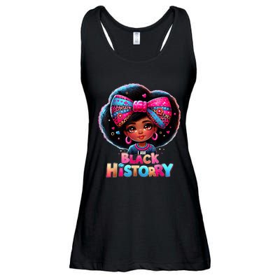 I Am Black History Month Black Melanin Ladies Essential Flowy Tank