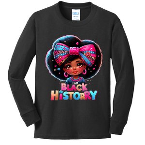 I Am Black History Month Black Melanin Kids Long Sleeve Shirt