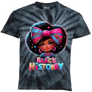 I Am Black History Month Black Melanin Kids Tie-Dye T-Shirt