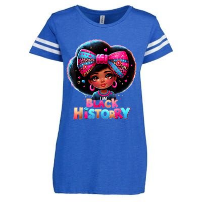 I Am Black History Month Black Melanin Enza Ladies Jersey Football T-Shirt