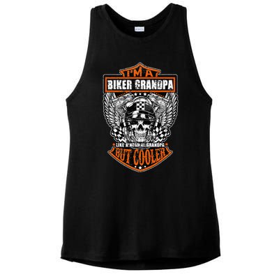 Im A Biker Grandpa Like A Normal Grandpa But Cooler Gifts Ladies PosiCharge Tri-Blend Wicking Tank