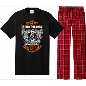 Im A Biker Grandpa Like A Normal Grandpa But Cooler Gifts Pajama Set