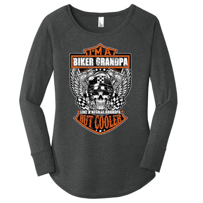 Im A Biker Grandpa Like A Normal Grandpa But Cooler Gifts Women's Perfect Tri Tunic Long Sleeve Shirt