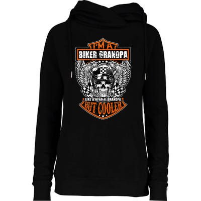 Im A Biker Grandpa Like A Normal Grandpa But Cooler Gifts Womens Funnel Neck Pullover Hood