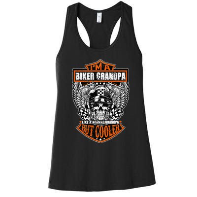 Im A Biker Grandpa Like A Normal Grandpa But Cooler Gifts Women's Racerback Tank