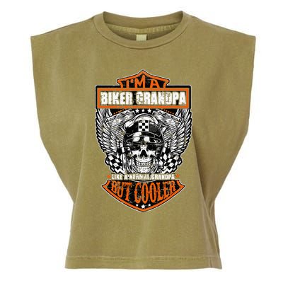 Im A Biker Grandpa Like A Normal Grandpa But Cooler Gifts Garment-Dyed Women's Muscle Tee