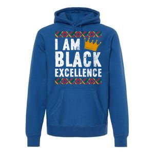 I Am Black Excellence Cute Gift African American Black History Gift Premium Hoodie