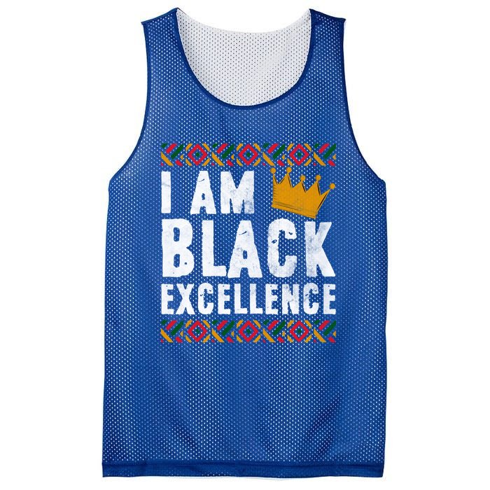 I Am Black Excellence Cute Gift African American Black History Gift Mesh Reversible Basketball Jersey Tank