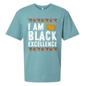 I Am Black Excellence Cute Gift African American Black History Gift Sueded Cloud Jersey T-Shirt