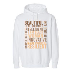 I Am Black Black History Month Educated Black Cute Gift Garment-Dyed Fleece Hoodie