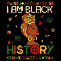 I Am Black History Month African American Drawstring Bag
