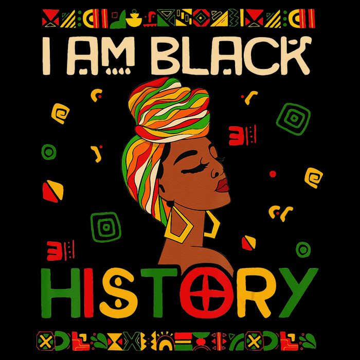 I Am Black History Month African American Drawstring Bag