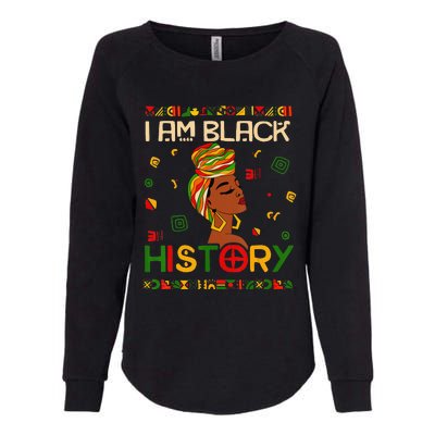 I Am Black History Month African American Womens California Wash Sweatshirt