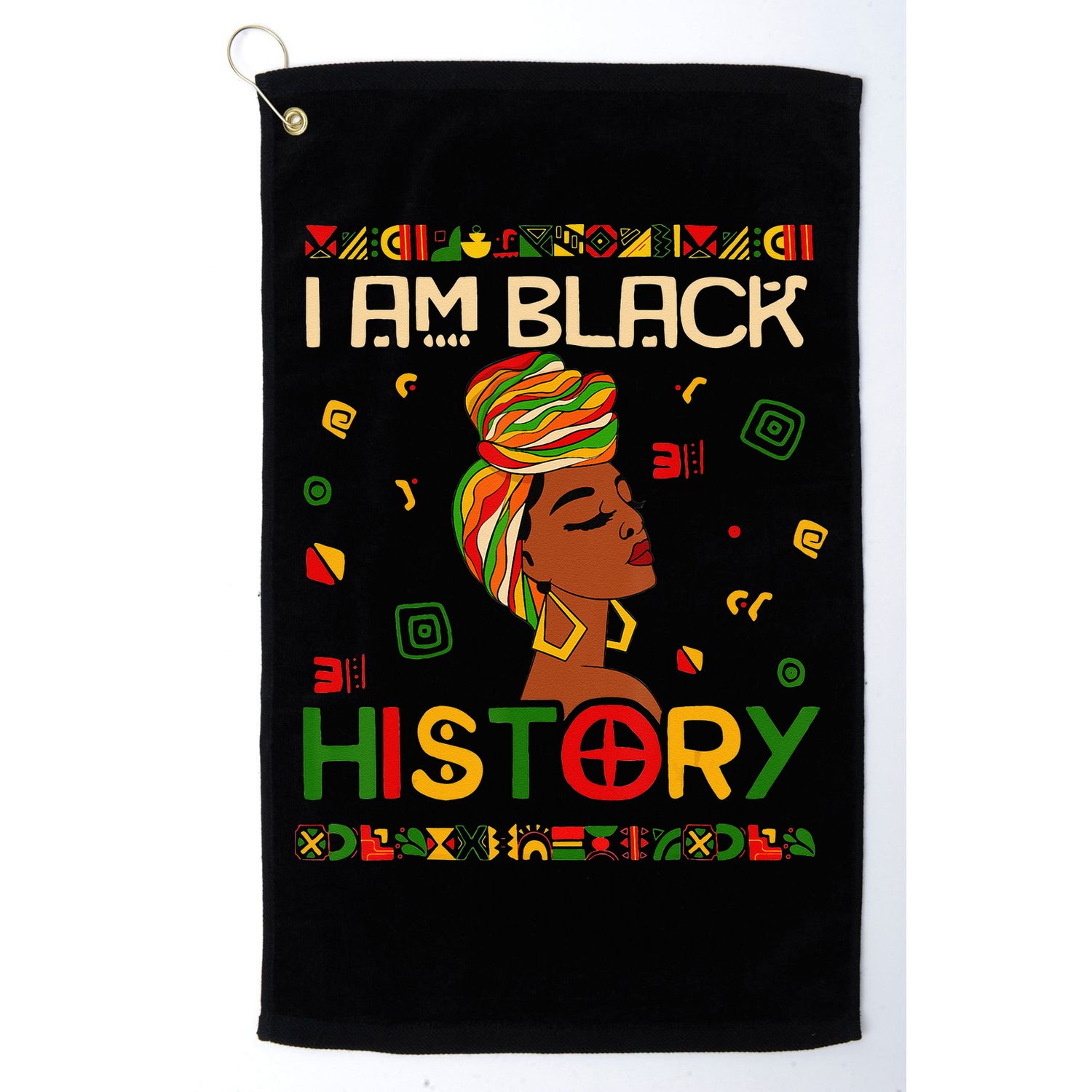 I Am Black History Month African American Golf Towel