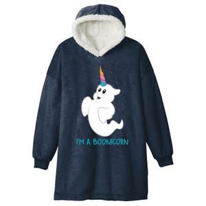 Im A Boonicorn Cute Halloween Unicorn Ghost Cool Gift Hooded Wearable Blanket