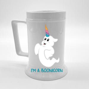 Im A Boonicorn Cute Halloween Unicorn Ghost Cool Gift Beer Stein