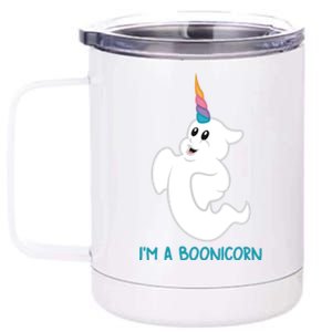 Im A Boonicorn Cute Halloween Unicorn Ghost Cool Gift 12 oz Stainless Steel Tumbler Cup