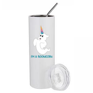 Im A Boonicorn Cute Halloween Unicorn Ghost Cool Gift Stainless Steel Tumbler