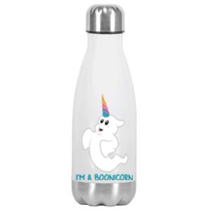 Im A Boonicorn Cute Halloween Unicorn Ghost Cool Gift Stainless Steel Insulated Water Bottle