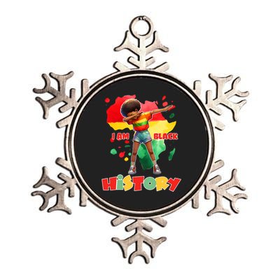 I Am Black History Black History Month Dabbing Metallic Star Ornament