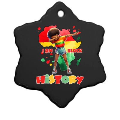 I Am Black History Black History Month Dabbing Ceramic Star Ornament