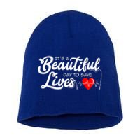 It's A Beautiful Day To Save Lives Funny Nursing Careers Great Gift Short Acrylic Beanie