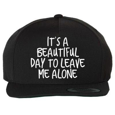 Its A Beautiful Day To Leave Me Alone Meaningful Gift And Gift Wool Snapback Cap