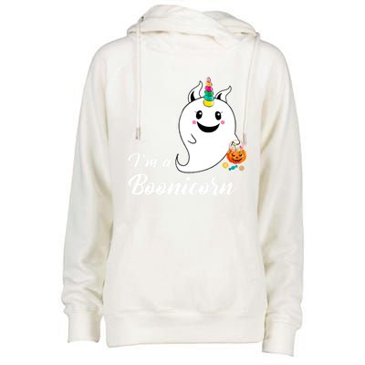 Im A Boonicorn Ghost Unicorn Pumkin Funny Halloween Funny Gift Womens Funnel Neck Pullover Hood