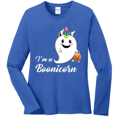 Im A Boonicorn Ghost Unicorn Pumkin Funny Halloween Funny Gift Ladies Long Sleeve Shirt