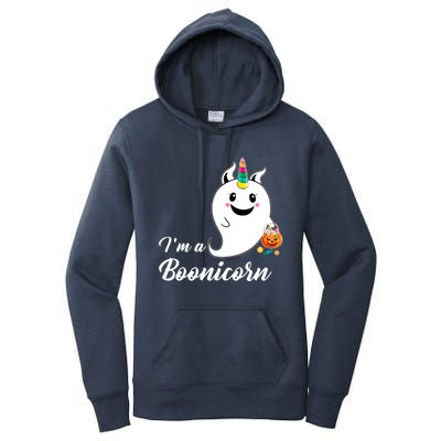 Im A Boonicorn Ghost Unicorn Pumkin Funny Halloween Funny Gift Women's Pullover Hoodie