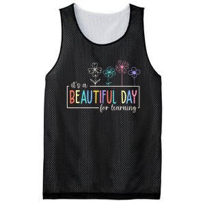 It's a Beautiful Day For Learning Teacher Students  Mesh Reversible Basketball Jersey Tank