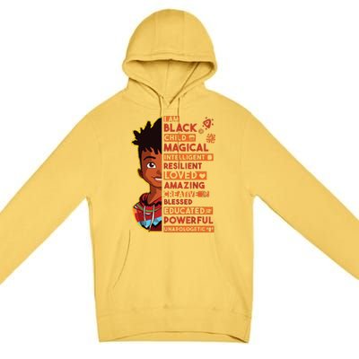 I Am Black History Month Boy African American Premium Pullover Hoodie