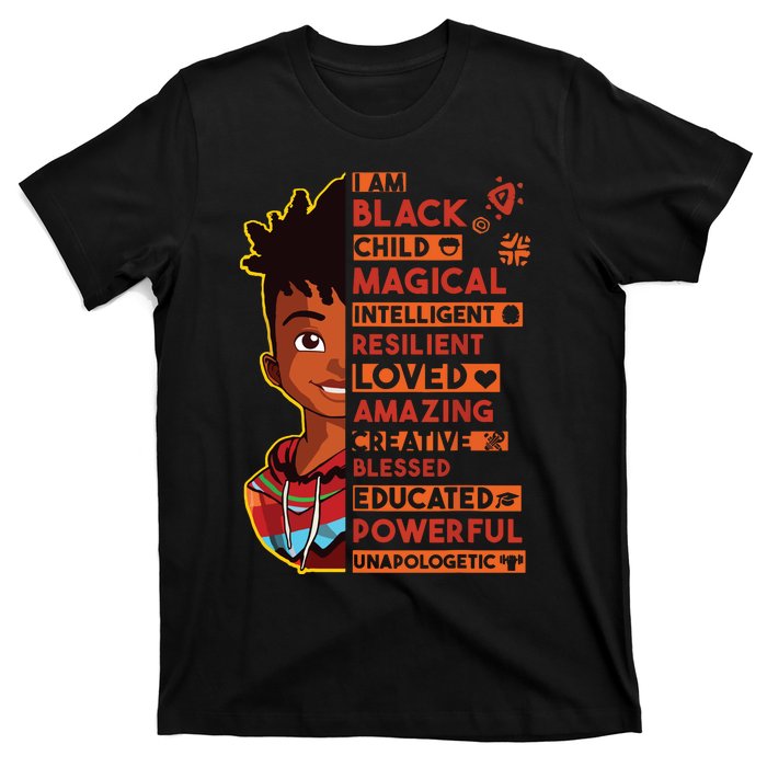 I Am Black History Month Boy African American T-Shirt