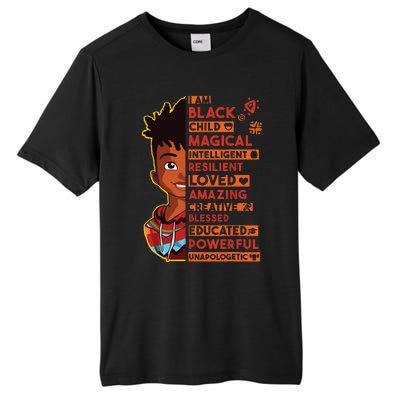 I Am Black History Month Boy African American Tall Fusion ChromaSoft Performance T-Shirt