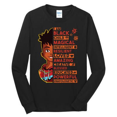 I Am Black History Month Boy African American Tall Long Sleeve T-Shirt