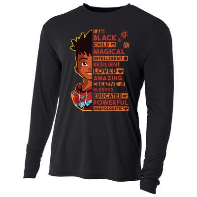 I Am Black History Month Boy African American Cooling Performance Long Sleeve Crew