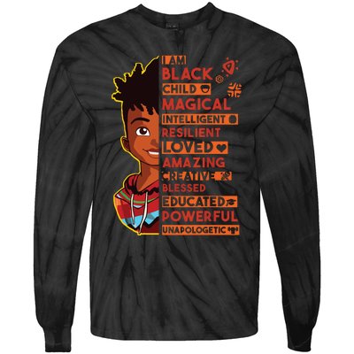 I Am Black History Month Boy African American Tie-Dye Long Sleeve Shirt