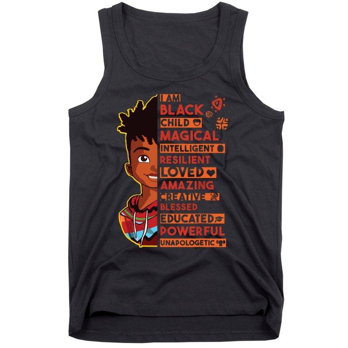 I Am Black History Month Boy African American Tank Top